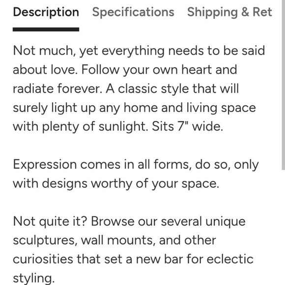 Interior Illusions Plus Red Rhinestone Love Heart - Picture 3 of 7